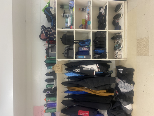 These are the items in our Lost and Found.  We will have them until the end of the day on Friday and then will be dropped off at Beacon House or Bibles for missions.