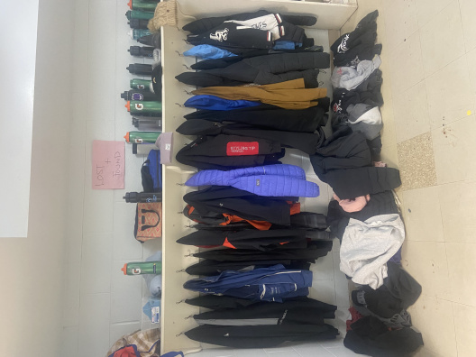 This is our Lost and Found.  We will hold on to them until Friday, January 9th.  Then we will be taking them to Beacon House or Bibles for Missions.