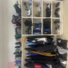 This is our Lost and Found.  We will hold on to them until Friday, January 9th.  Then we will be taking them to Beacon House or Bibles for Missions.